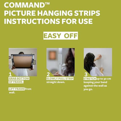 Command Picture Hanging Strips, Large, Value Pack - 14 Pairs (28 Strips) - For Pictures, Frames, Mirrors, Wall décor - Damage Free Hanging