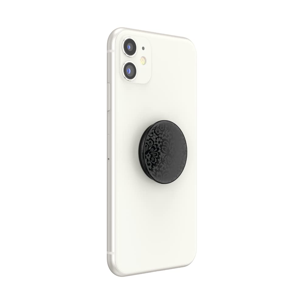 PopSockets Phone Grip with Expanding Kickstand, Adhesive Grip - Lace Noir