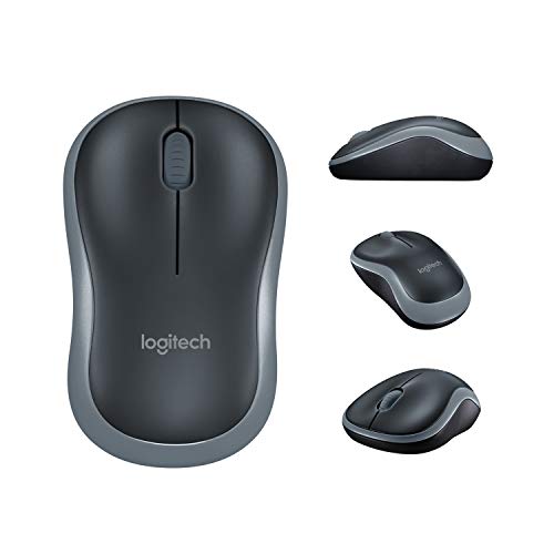 Logitech MK330 Wireless Keyboard and Mouse Combo for Windows, 2.4 GHz Wireless with USB-Receiver, Portable Mouse, Multimedia Keys, Long Battery Life, PC/Laptop, QWERTY UK Layout - Black