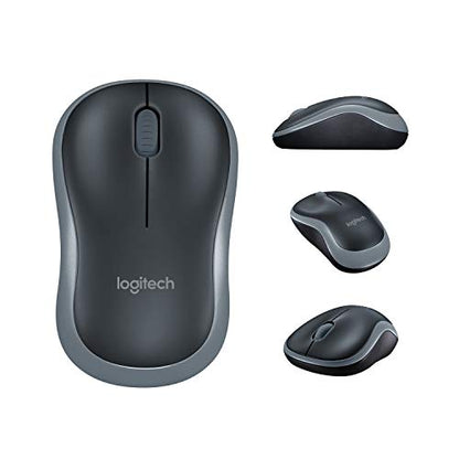Logitech MK330 Wireless Keyboard and Mouse Combo for Windows, 2.4 GHz Wireless with USB-Receiver, Portable Mouse, Multimedia Keys, Long Battery Life, PC/Laptop, QWERTY UK Layout - Black