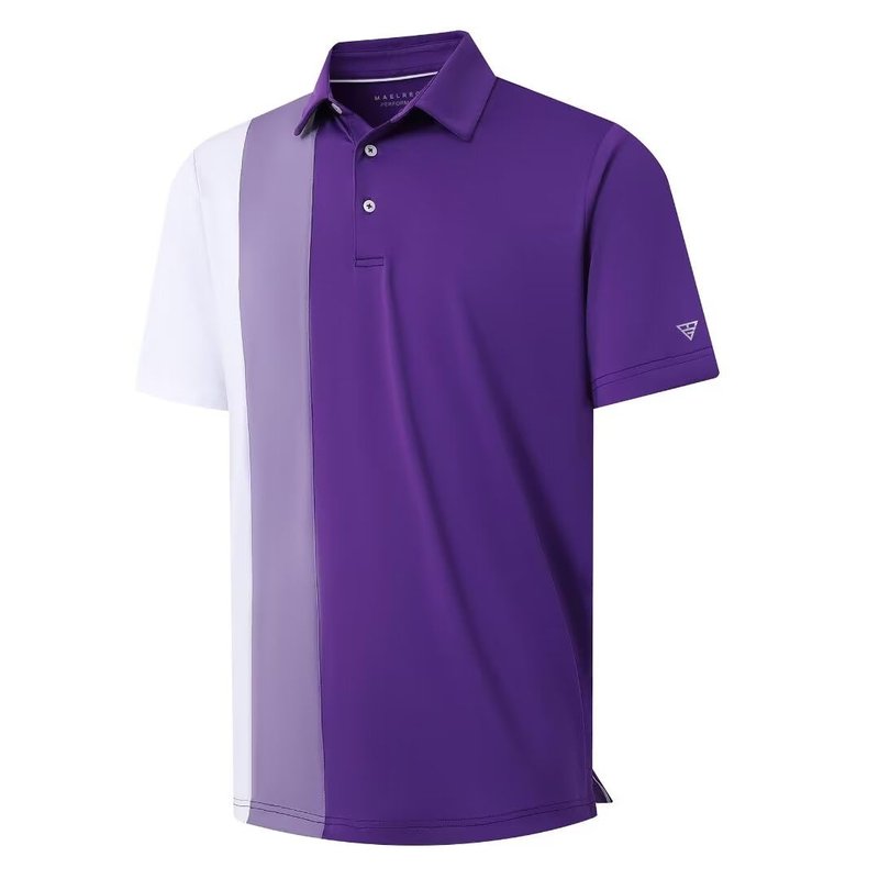 M MAELREG Golf Shirts for Men Dry Fit Casual Collared Lightweight Moisture Wicking Mens Polo Shirts Short Sleeve Purple