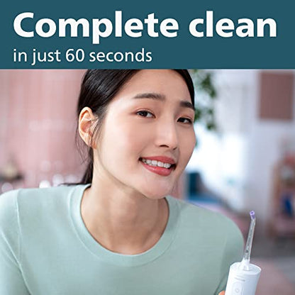 Philips Sonicare Cordless Power Flosser 3000 - Water Flosser with Innovative Quad Stream Technology, Oral Irrigator with 2 Flossing Modes and 3 Pressure Levels, IPX7 Waterproof, Black, HX3826/23