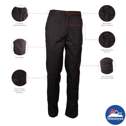 Himalayan H818 Mens Active Work Trouser, Black, Waist 34", Leg 29"