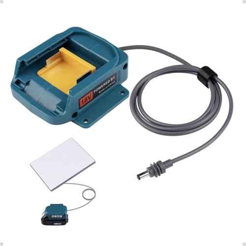 Battery Powered Charger for Starlink Mini Compatible with Makita Batteries, 60W 20V/3A Output, Waterproof DC Barrel Jack, Lightweight and Portable for Outdoor and Emergency Use