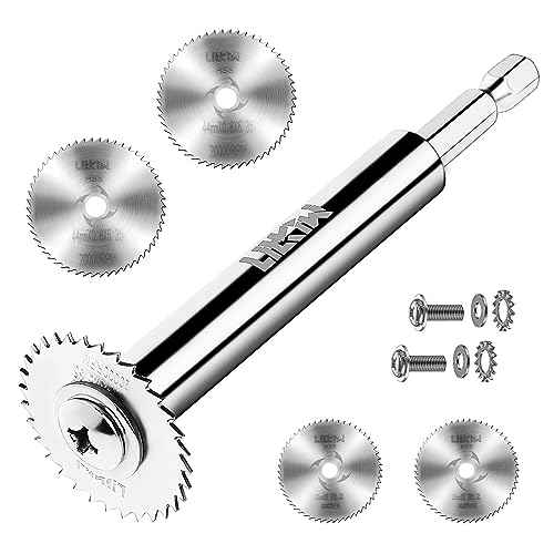 PVC Pipe Inside Cutter(4Pcs Saw Blades) with 1/4" Hex Shank,Plumbing Inside Cutter Internal Plastic ABS Pipe Cutter,1-1/4" & 1-3/4" Or Larger Diameter