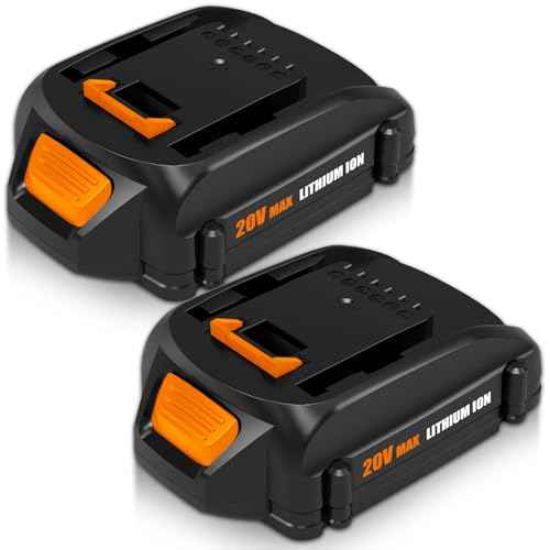 2 Pack Upgraded 3.6Ah WA3525 Battery Replacement for Worx Battery 20V Compatible with Worx 20V Battery WA3520 WA3575 WG151s WG155s WG251s WG255s WG545s WG891 Leaf Blower Tools Batteries(Black)
