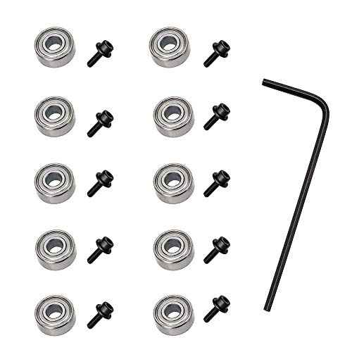 Wolfride 10Pcs Router Bit Bearing Set Top Bearings for Flush Trim Router Bit|Interior Dia: 3/16¡± & Outer Dia: 1/2¡±