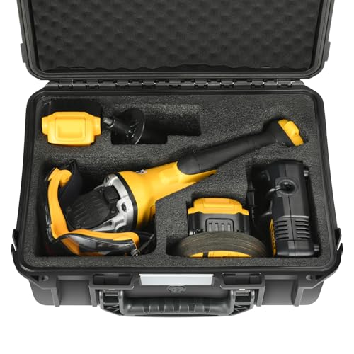 Hard Case for Dewalt Angle Grinder - Tool Bag for Dewalt 20V MAX XR Grinder Tool DCG412B, Waterproof & Shockproof Tool Box for Grinder/Cutting Wheels/Battery/Charger/Side Handle (Case Only)