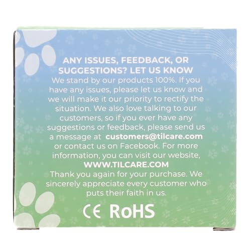 Handheld Pet Massager for Dogs and Cats by Tilcare - Electric Massage Tool - Head and Back Scratcher for Relieving Tension with Four Rotating Massage Heads