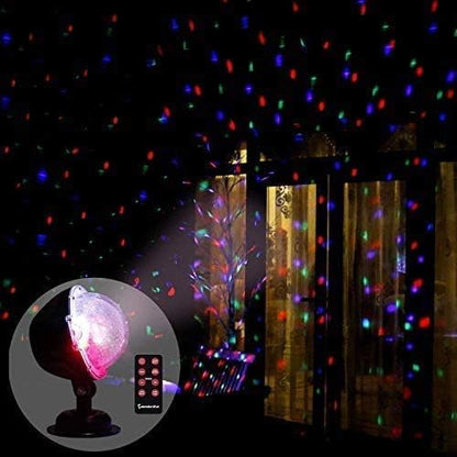 EAMBRITE Christmas Projector Lights Outdoor Multicolour Rotating Falling Snow Projector Moving Points Projection Lights Outside Christmas Decorations for House Garden Party