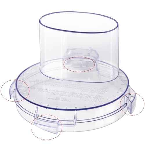 DLC-10 Series Work Bowl Cover 7-Cup DLC-117BGTXT-1 Food Processor Replacement Parts for Tritan Cuisinart,This Cover Features 4 Tabs On The Bottom Rim,Will Only Work With a Tritan Workbowl