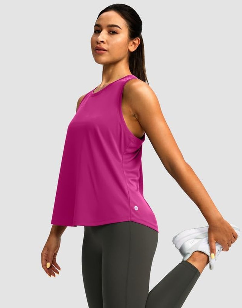 Women's Racerback Athletic Tank Tops - Sleeveless Workout Shirts for Yoga & Running | Loose Fit