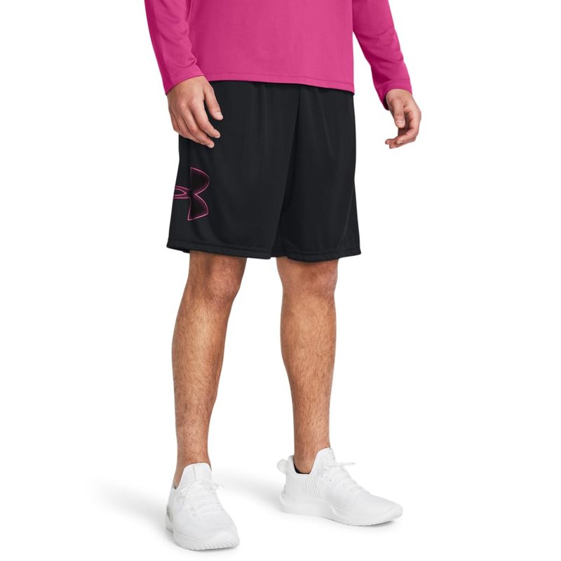 Under Armour Men's Tech Graphic 10" Shorts, (019) Black / / Astro Pink, 3X-Large