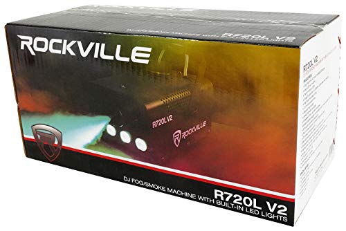 Rockville Fog/Smoke Machine w/Remote+Fluid+Multi Color LED Built in (R720L)