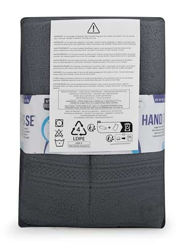 Utopia Towels - Premium Hand Towels - 100% Combed Ring Spun Cotton, Ultra Soft and Highly Absorbent, Extra Large Thick Hand towels 41 x 71 cm, Hotel & Spa Quality Hand Towels (6-Pack) (Grey)