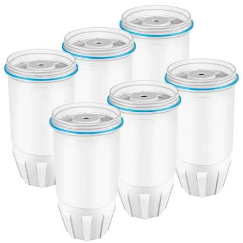 Water Filter Replacement Fits for ZERO Pitcher, 6 Pack Water Filters Replacement for ZR-001, ZR-017, ZD-010RP, ZP-010, 5 Stage Filter System, Reduce Lead, 0 TDS by APPLIANCEMATES