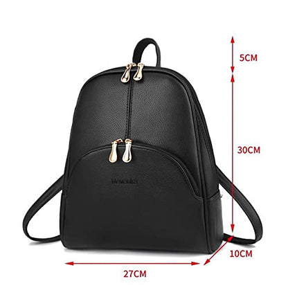 Nevenka Women Fashion Backpack Purse Leather Rucksack Bag Girls Casual Daypacks(Blue)