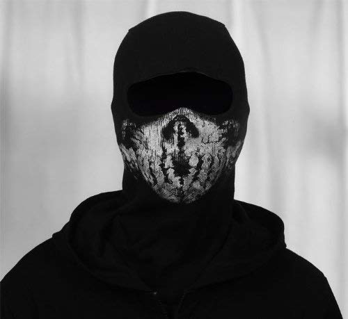 Surprise Mask Skull for Ghost Motorcycle Mask Face Mask Black
