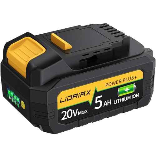 100% True Capacity Replacement for Dewalt 20V Max Battery, Automotive Power Cell for Dewalt 20v Battery, V0 Highest Grade Fireproof Case, Longer Runtime - 5.0AH, 1 Pack