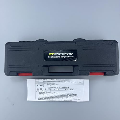 ATsafepro Bike Torque Wrench Set 1/4 Inch,3-25Nm, 61 Piece Magnetic Ratchet Screwdriver Set,Small Torque Wrench with Bits and Extension Rod for Bicycle Maintenance, DIY