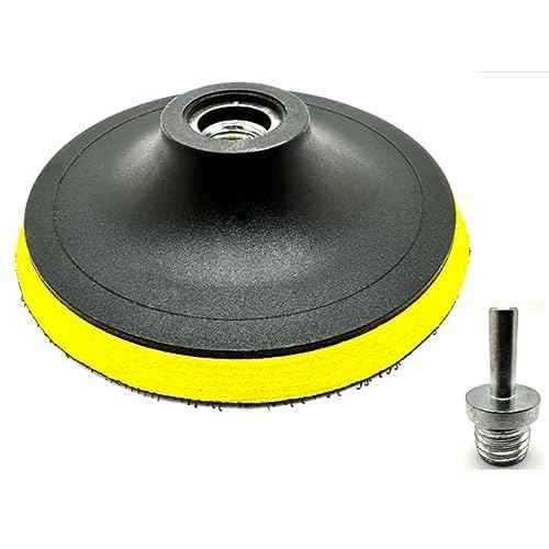 6" Hook and Loop Backing Plate for Soft Wool Polishing Buffering Pads, Backer Pad with 5/8¡±-11 (5/8 inch TPI), 6 inch Backup Pads for use with Angle Grinder or Drill ? with Drill Adapter