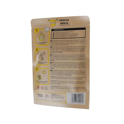 Fridge Ninja Compact Fridge Deodorizer (2 Pack) - More Effective Than Baking Soda - Compact Size Refrigerator Deodorizer Made of Activated Carbon