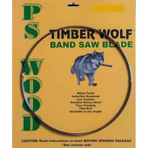 Timber Wolf 111" x 3/16" x 10 TPI Band Saw Blade Made by PS Wood fits Rikon 14" Deluxe Model 10-325, Reliant 16", Lobo 16", General International 15" Plus More