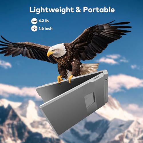 15.6" Laptop Screen Extender, FHD 1080P IPS Portable Monitor for Laptops 12~18.5 inch, Triple Screen Laptop Monitor Extender Display, Plug & Play with USB-C HDMI for Windows/MacBook/PS5/Switch/PS4