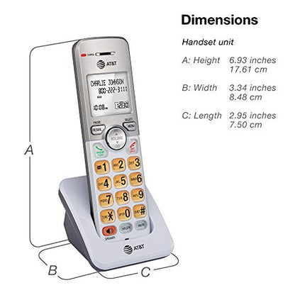 AT&T EL51203 2 Handset DECT 6.0 Cordless Home Phone Full-Duplex Handset Speakerphone, Backlit Display, Lighted Keypad, Caller ID/Call Waiting, Phonebook, Eco Mode, Voicemail Key, Quiet Mode,Intercom
