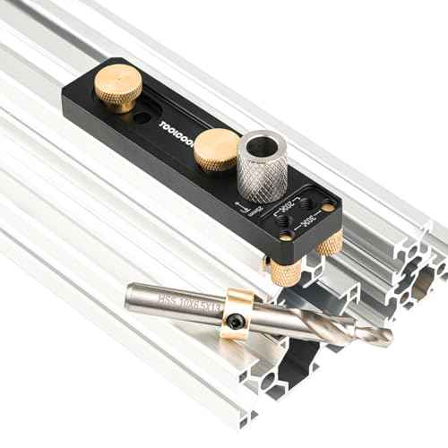 TOOLCOOL Aluminum Profile Drill Guide Access Hole Drill Jig For 2020 2040 3030 3060 European Standard Aluminum Extrusion Profile