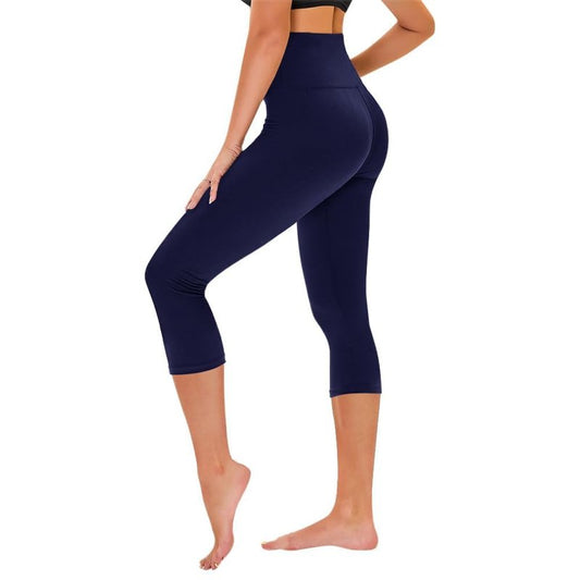 TNNZEET Capri Leggings for Women - Black Leggings with Pockets Tummy Control High Waisted Yoga Pants Workout Cycling Leggings