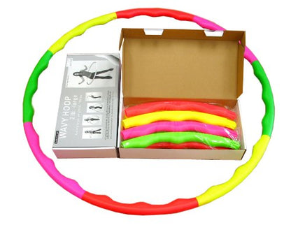 Exercise Hula Hoop: Wavy Hoop 1B - 1.0 lb Small, for Children use. Four neon Colors.