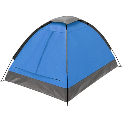 2 Person Camping Tent with Rain Fly and Carrying Bag - Lightweight Outdoor Tent for Backpacking, Hiking, or Beach Use by Wakeman Outdoors (Blue)