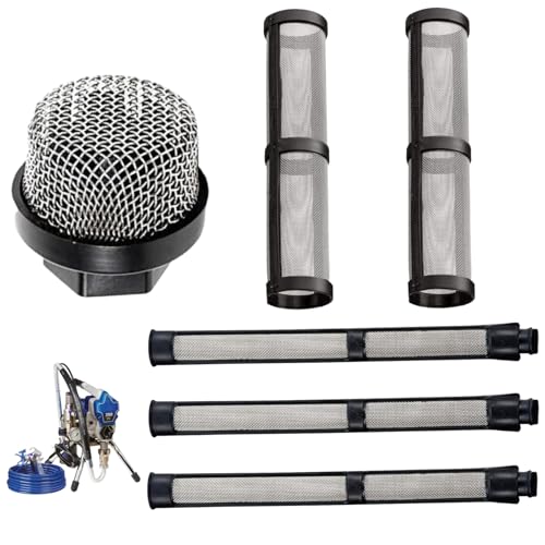 Replaces for Graco 390 395 490 495 595 3400 Sprayer Filters Replacement Set (246385, 246384, 287032) - Airless Paint Sprayer Filter Screens for Suction Pipe, Pump Core & Gun