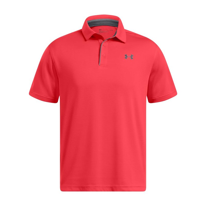 Under Armour Men's Tech Golf Polo, (713) Racer Red / / Pitch Gray, X-Large Tall