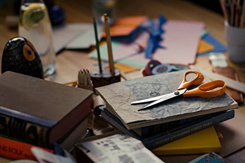 Fiskars Universal Scissors for Handcraft, Sewing and Office Work, Classic, Length: 21 cm, for Right-Handers, Orange, 1005148