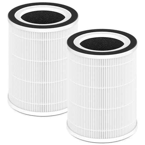 2 Pack Replacement Filter Compatible with BlissAer Kery Plus Air Purifier, 3-in-1 Filtration System with Activated Carbon Filter