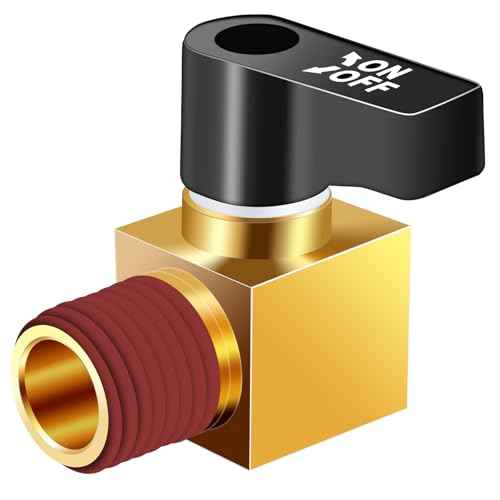 Brass Air Compressor Drain Valve Cock Ball Valve, 1/4" NPT Male Thread Ball Type Drain Valve Air Compressor Accessories
