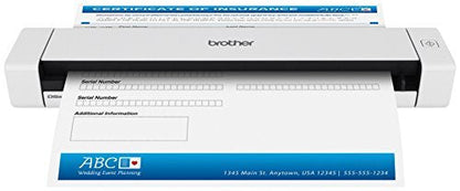 Brother Mobile Color Page Scanner, DS-620, Fast Scanning Speeds, Compact and Lightweight, Compatible with BR-Receipts, Black