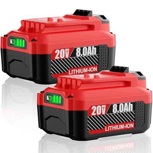 2Pack 8000mAh 20 Volt Batteries Replacement for Craftsman 20V Lithium Battery Compatible with CMCB205 CMCB204 CMCB206 CMCB202 CMCB201 Craftsman 20V MAX Cordless Power Tool