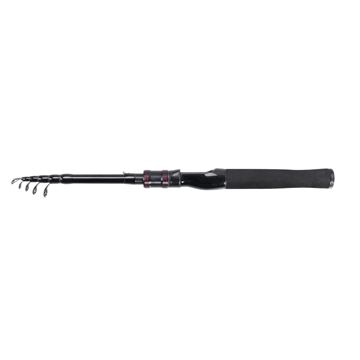 Telescopic Fishing Rod, Collapsible Fishing Rod Portable Spinning Pole for Saltwater and Freshwater, Carbon Fiber Lightweight and Compact Design (Full Extend 5.9 Feet)