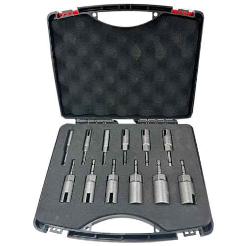 TR TOOLROCK Wing Nut Driver 12pcs, 1/4¡± Hex Shank Wing Nut Driver Bit Socket Wrenches Tools Set, with EVA Storage for Wing Nuts, Hex Bolts, Butterfly Nuts, C Hooks, Eye Bolts and Wire Twisting