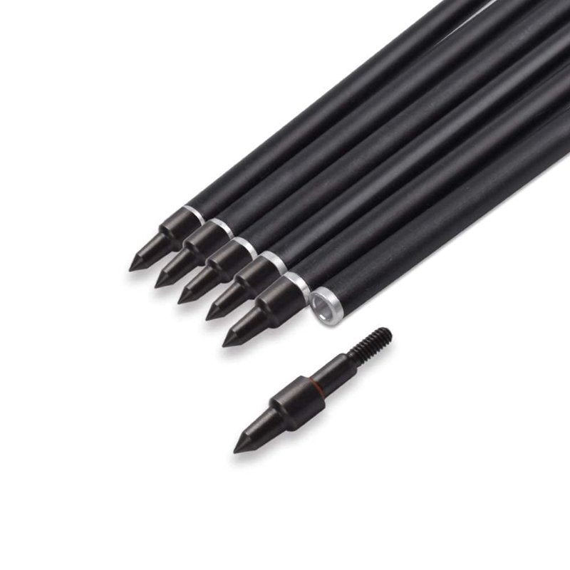YLSIO Archery Carbon Arrow Hunting Target Practice Arrows 26 Inch with Removable Tips for Compound & Recurve Bow Spine 500 6PCS