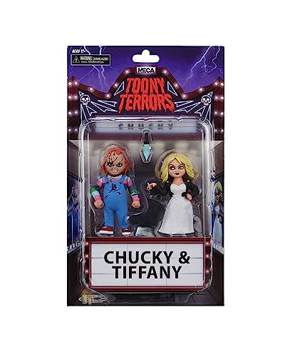 NECA - 2-Pack Toony Terrors Action Figures, Chucky & Tiffany