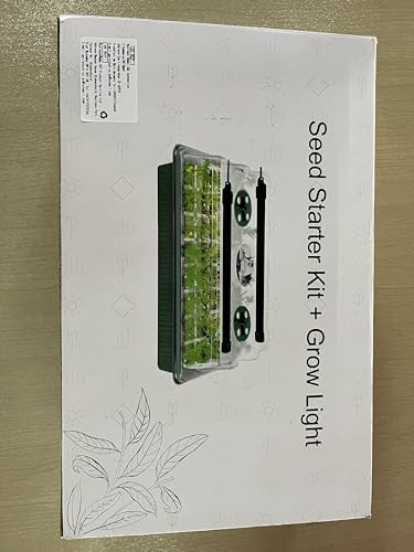 BlumWay Seed Starter Tray with Grow Light,2 Pack 80 Cells Seedling Tray Kit with Humidity Dome/Indoor Plant Starter Kit, Adjustable Brightness Plant Germination Trays