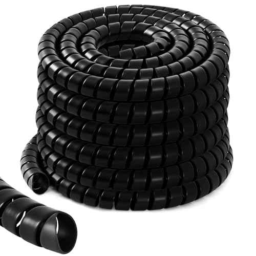 Spiral Wrap Cable Protector, Safe 1.25" Od x 40' Pre Cut Lengths Hydraulic Hose Protector Wrap to Avoid Wear and Extend Life for Hydraulic Pneumatic Hoses