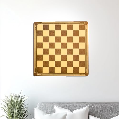 Chessboard Wall Decal, 16.3"x16.3" Self-Adhesive Vinyl Chess Sticker for Tabletop, Kids Room, & Game Room Decor, Removable Checkered Art for Chess Enthusiasts