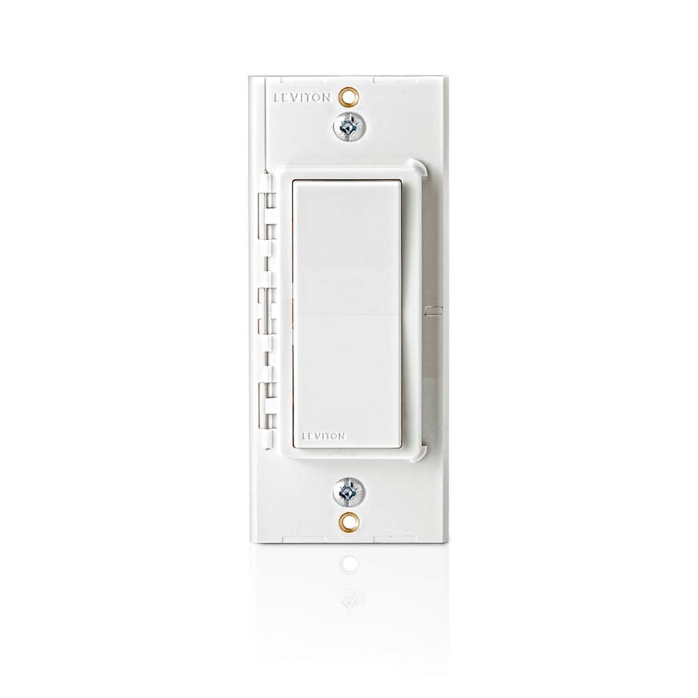 Leviton Decora Smart Switch, Wi-Fi 2nd Gen, Neutral Wire Required, Works with Matter, My Leviton, Alexa, Google Assistant, Apple Home/Siri & Wired or Wire-Free 3-Way, D215S-1RW, White