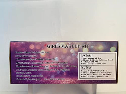Flybay Kids Makeup Sets for Girls, Children’s Washable Makeup Kit Girl Toys, Pretend Play Girls Make Up Set with Realistic Tools Christmas Birthday Gifts for Girl Ages 4-9