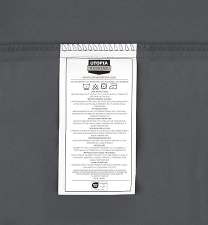 Utopia Bedding Duvet Cover Double - Soft Microfibre Polyester - Bedding Quilt Cover Set, with Pillow cases (Grey)